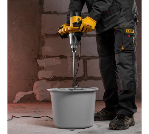 Миксер строительный EM-1-1600, 1600 Вт, 180-460/300-750 об/мин Denzel