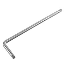 Вороток Г-образный, 375*100 мм, квадрат 1/2", CrV, матовый хром Denzel