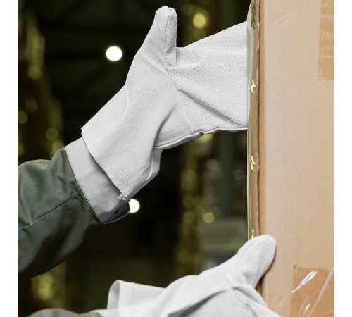 Рукавицы х/б с наладонником из ПВХ, 1 размер Сибртех Рукавицы х/б с наладонником из ПВХ, 1 размер Сибртех