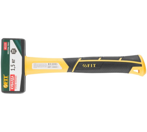 Кувалда кованая, фиберглассовая усиленная ручка Профи 1,5 кг FIT IT