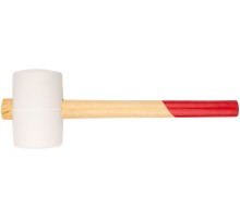Киянка резиновая белая, деревянная ручка 80 мм ( 900 гр ) КУРС