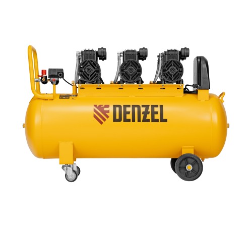 Компрессор безмасл. малошумн. DLP-4500/150, 4,5 кВт, 3х1,5 кВт,150 л, 2850 об/мин,750 л/мин Denzel