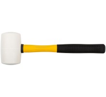 Киянка резиновая белая, фиберглассовая ручка 70 мм ( 680 гр ) FIT IT