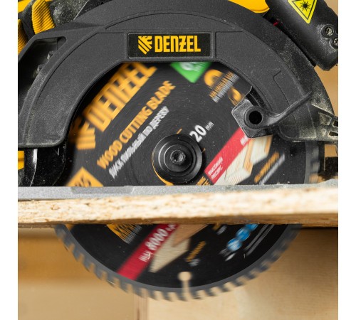 Пильный диск по дереву ф185 х 20 мм, 60 зубьев Denzel