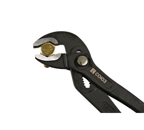 Клещи переставные, 300мм, кнопочный шарнир, зев 40мм, ПВХ рукоятки, СОЮЗ