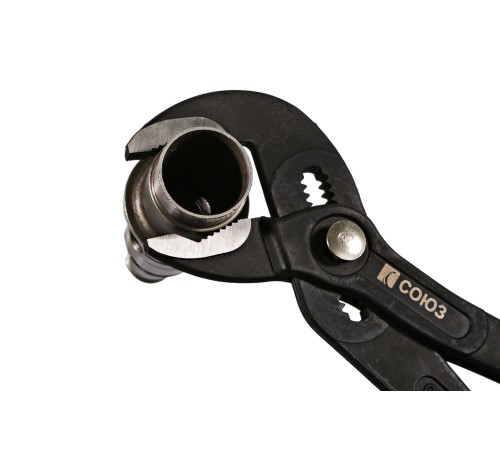 Клещи переставные, 300мм, кнопочный шарнир, зев 40мм, ПВХ рукоятки, СОЮЗ