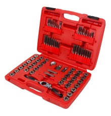 Набор метчиков и плашек SK-5 M3-M12, 1/8"-1/2", кейс, 75 предметов МАСТАК 351-00075C