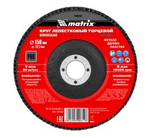 Круг лепестковый торцевой, P 60, 150 х 22.2 мм Matrix
