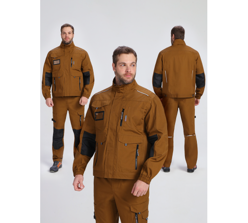 Куртка ProfLineSpecialist (тк.РипСтоп,240), коричневый/черный