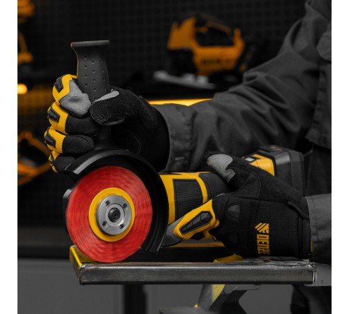 Щетка для УШМ, 100 мм, Плоская, нейлоновая щетина, посадка 22,2 мм Denzel