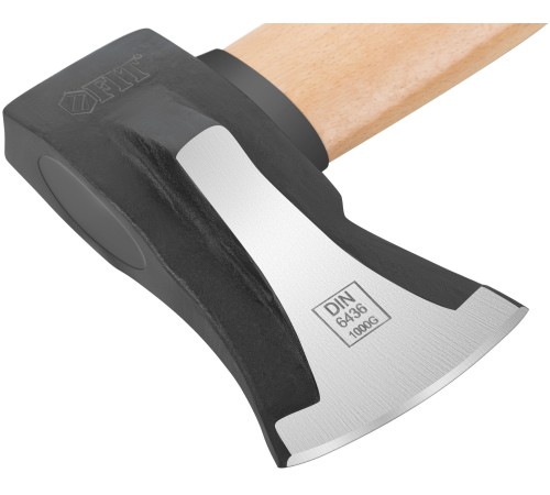 Топор-колун "ушастый" кованый, деревянная ручка 1000 гр. FIT IT Топор-колун "ушастый" кованый, деревянная ручка 1000 гр. FIT IT