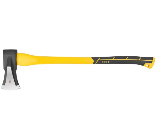 Топор-колун "ушастый" кованый, фиберглассовая длинная ручка 800 мм, 3000 гр. FIT IT
