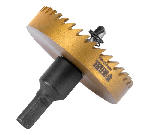 Коронка по металлу HSS, 65 мм, нитридтитановое покрытие Denzel