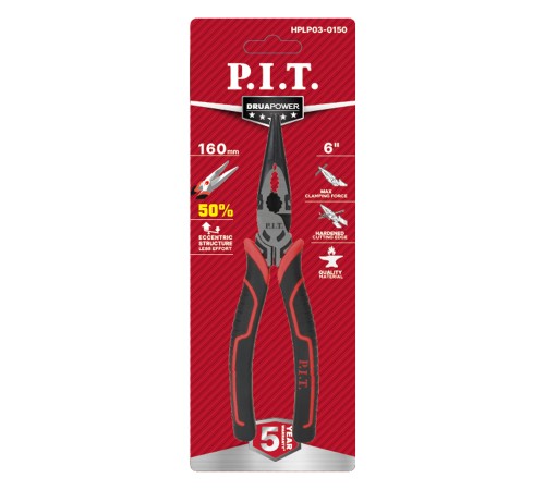 Длинногубцы прямые усиленные P.I.T. DRUA HPLP03-0150