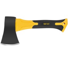 Топор туриста укороченный, кованая сталь, усиленная фиберглассовая ручка 450 гр. FIT IT