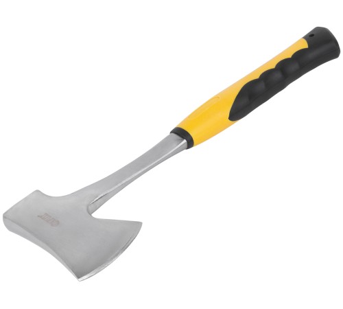 Топор туриста цельнометаллический Профи, пластиковая прорезиненная ручка 600 гр. FIT IT