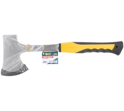 Топор туриста цельнометаллический Профи, пластиковая прорезиненная ручка 600 гр. FIT IT