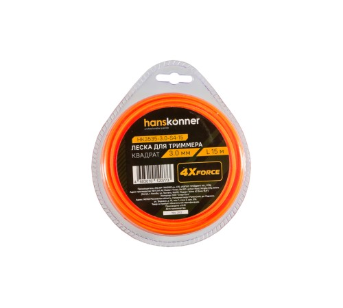 Леска для триммера Hanskonner HK3535-2.4-S4-15 Леска для триммера Hanskonner HK3535-2.4-S4-15