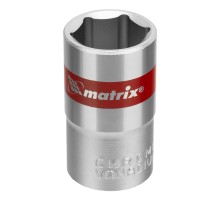 Головка торцевая, 16 мм, шестигранная, CrV, под квадрат 1/2, хромированная Matrix Головка торцевая, 16 мм, шестигранная, CrV, под квадрат 1/2, хромированная Matrix