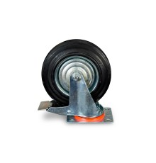 Колесо поворотное резина SCb 80 200 мм с тормозом (Y) Колесо поворотное резина SCb 80 200 мм с тормозом (Y)