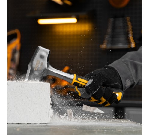 Кувалда 1,5 кг, цельнометаллическая, двухкомпонентная рукоятка Denzel