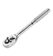 Ключ-трещотка 1/4", 45 зубьев, цельнометаллический, с быстрым сбросом, CrV, хром Сибртех Ключ-трещотка 1/4", 45 зубьев, цельнометаллический, с быстрым сбросом, CrV, хром Сибртех