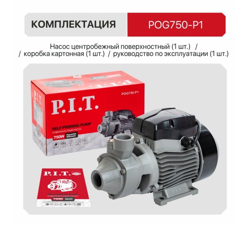 Насос центробежный сетевой P.I.T. POG750-P1