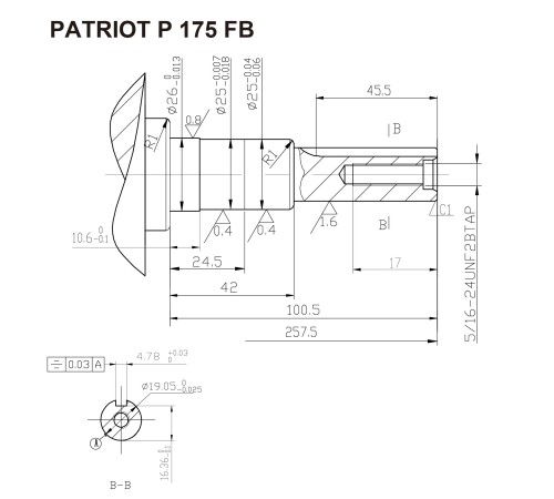 Двигатель бензиновый PATRIOT P 175 FB Двигатель бензиновый PATRIOT P 175 FB