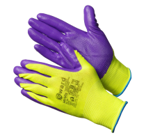Перчатки Gward Hi-Vis нейлоновые с нитриловым покрытием, N1001