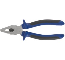 Плоскогубцы комбинированные "Один" двухцветные обрезиненные ручки, полированная сталь 200 мм MOS
