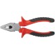 Плоскогубцы комбинированные "Оптима", двухцветные обрезиненные ручки, полированная сталь 165 мм КУРС