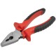 Плоскогубцы комбинированные "Оптима", двухцветные обрезиненные ручки, полированная сталь 165 мм КУРС