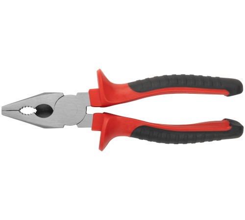 Плоскогубцы комбинированные "Оптима", двухцветные обрезиненные ручки, полированная сталь 200 мм КУРС Плоскогубцы комбинированные "Оптима", двухцветные обрезиненные ручки, полированная сталь 200 мм КУРС