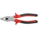 Плоскогубцы комбинированные "Оптима", двухцветные обрезиненные ручки, полированная сталь 200 мм КУРС
