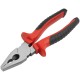 Плоскогубцы комбинированные "Оптима", двухцветные обрезиненные ручки, полированная сталь 200 мм КУРС