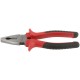 Плоскогубцы комбинированные "Оптима", двухцветные обрезиненные ручки, полированная сталь 200 мм КУРС