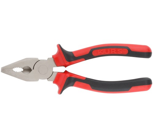 Плоскогубцы комбинированные "Тренд", двухцветные прорезиненные ручки, хром-никелевое покрытие 160 мм КУРС Плоскогубцы комбинированные "Тренд", двухцветные прорезиненные ручки, хром-никелевое покрытие 160 мм КУРС