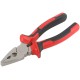 Плоскогубцы комбинированные "Тренд", двухцветные прорезиненные ручки, хром-никелевое покрытие 160 мм КУРС