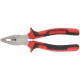 Плоскогубцы комбинированные "Тренд", двухцветные прорезиненные ручки, хром-никелевое покрытие 180 мм КУРС