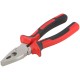 Плоскогубцы комбинированные "Тренд", двухцветные прорезиненные ручки, хром-никелевое покрытие 180 мм КУРС