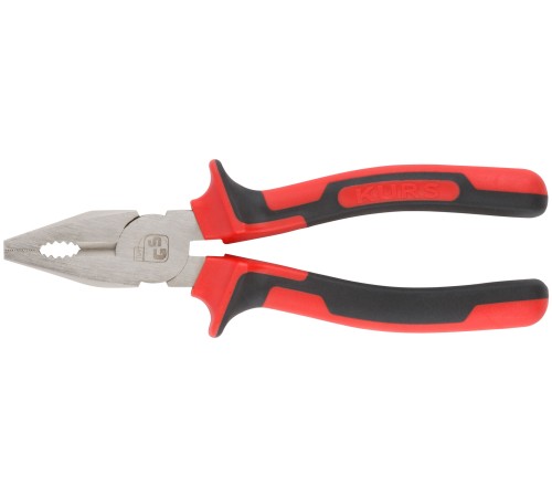 Плоскогубцы комбинированные "Тренд", двухцветные прорезиненные ручки, хром-никелевое покрытие 180 мм КУРС Плоскогубцы комбинированные "Тренд", двухцветные прорезиненные ручки, хром-никелевое покрытие 180 мм КУРС