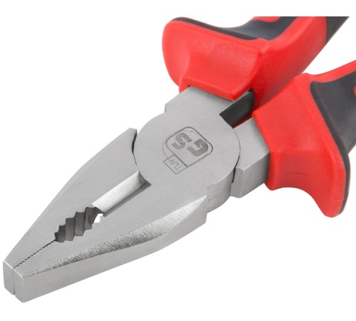 Плоскогубцы комбинированные "Тренд", двухцветные прорезиненные ручки, хром-никелевое покрытие 180 мм КУРС Плоскогубцы комбинированные "Тренд", двухцветные прорезиненные ручки, хром-никелевое покрытие 180 мм КУРС