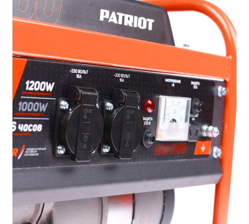 Генератор бензиновый PATRIOT GRS 1500 Генератор бензиновый PATRIOT GRS 1500