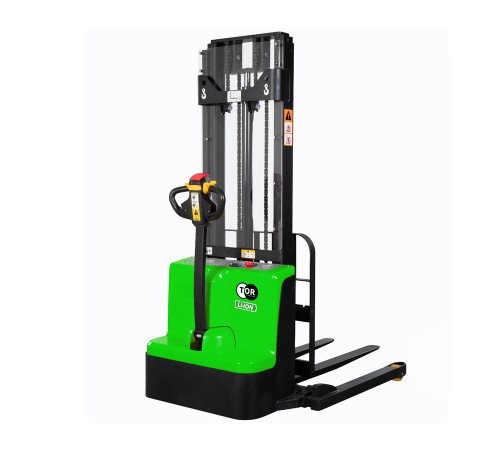Штабелер самоходный 1,5 т 3,5 м TOR WSS15H-3500SC PRO Li-ion 24/60 В/Ач раздвижные вилы, опоры