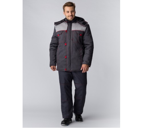 Костюм зимний Фаворит NEW (тк.Балтекс,210) п/к, т.серый/серый