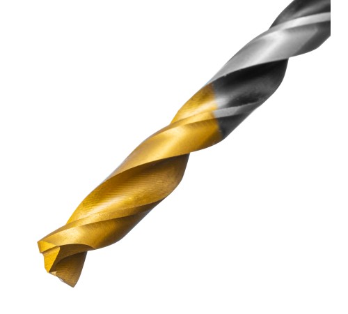 Сверло спиральное по металлу 6 x 93мм, Р6М5, Golden Tip, многогранная заточка Denzel