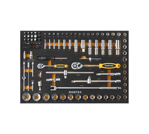 RUNTEC RT-HT273IND-LE7G Тележка инструментальная Limited Edition 7 полочная Industrial серая с комплектом инструмента, 273 предмета