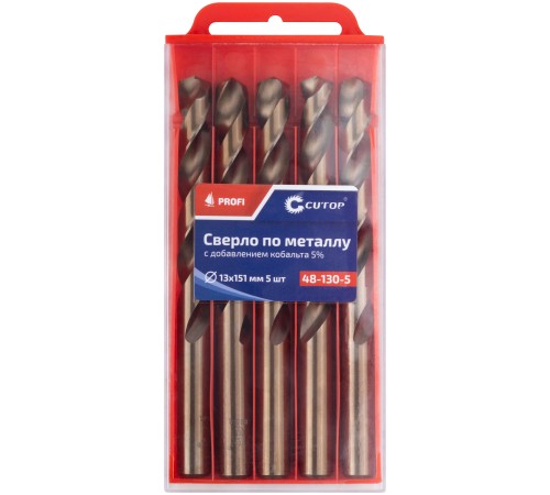 Сверло по металлу Cutop Profi с кобальтом 5%, 13 x 151 мм (5 шт) CUTOP