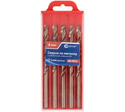 Сверло по металлу Cutop Profi с кобальтом 5%, 7 x 109 мм (5 шт) CUTOP