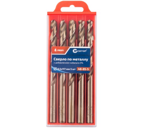 Сверло по металлу Cutop Profi с кобальтом 5%, 8,5 x 117 мм (5 шт) CUTOP